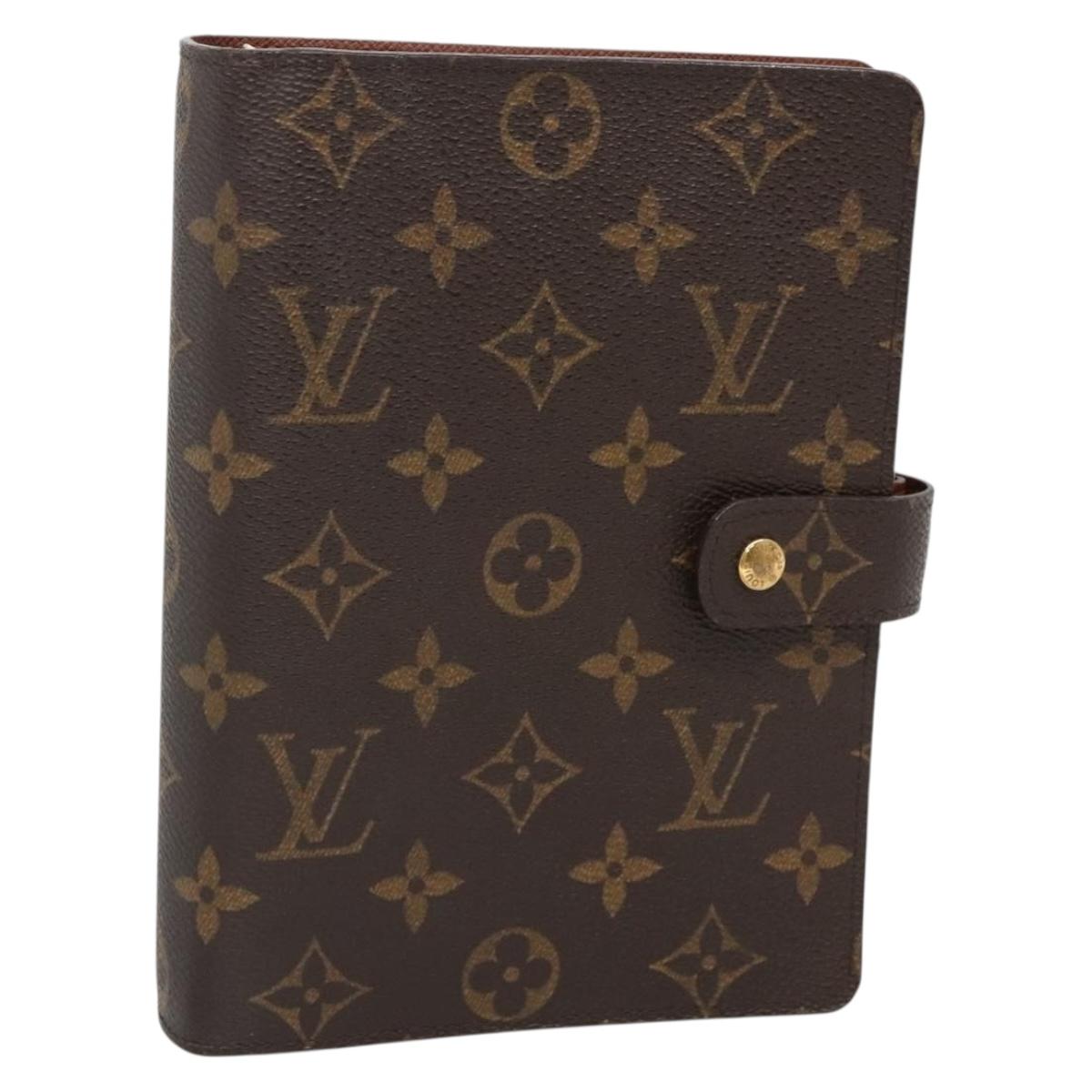 LOUIS VUITTON Monogram Agenda MM Day Planner Cover R20105 LV Auth fm4787