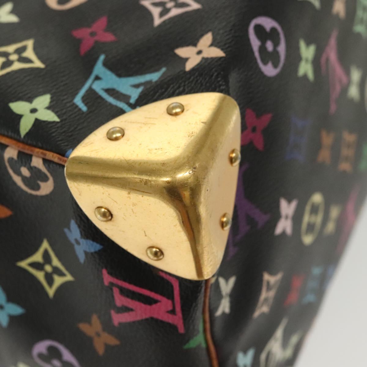 LOUIS VUITTON Monogram Multicolor Speedy 30 Hand Bag Black M92642 LV Auth fm4819