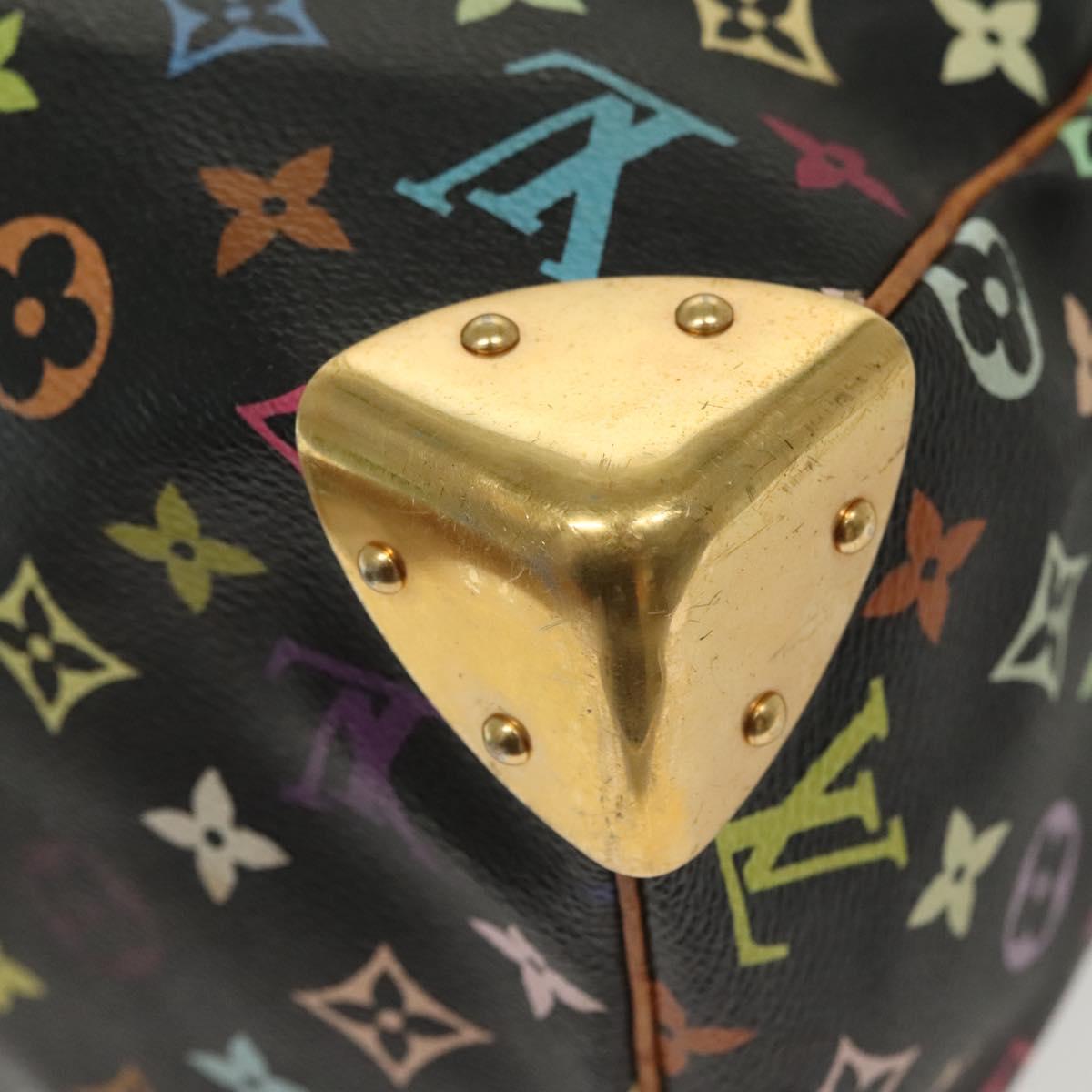 LOUIS VUITTON Monogram Multicolor Speedy 30 Hand Bag Black M92642 LV Auth fm4819