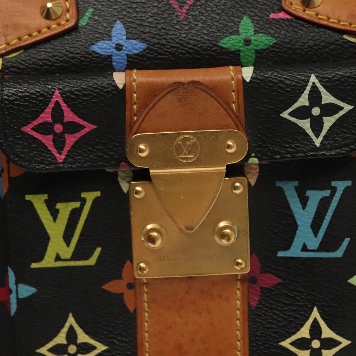 LOUIS VUITTON Monogram Multicolor Speedy 30 Hand Bag Black M92642 LV Auth fm4819