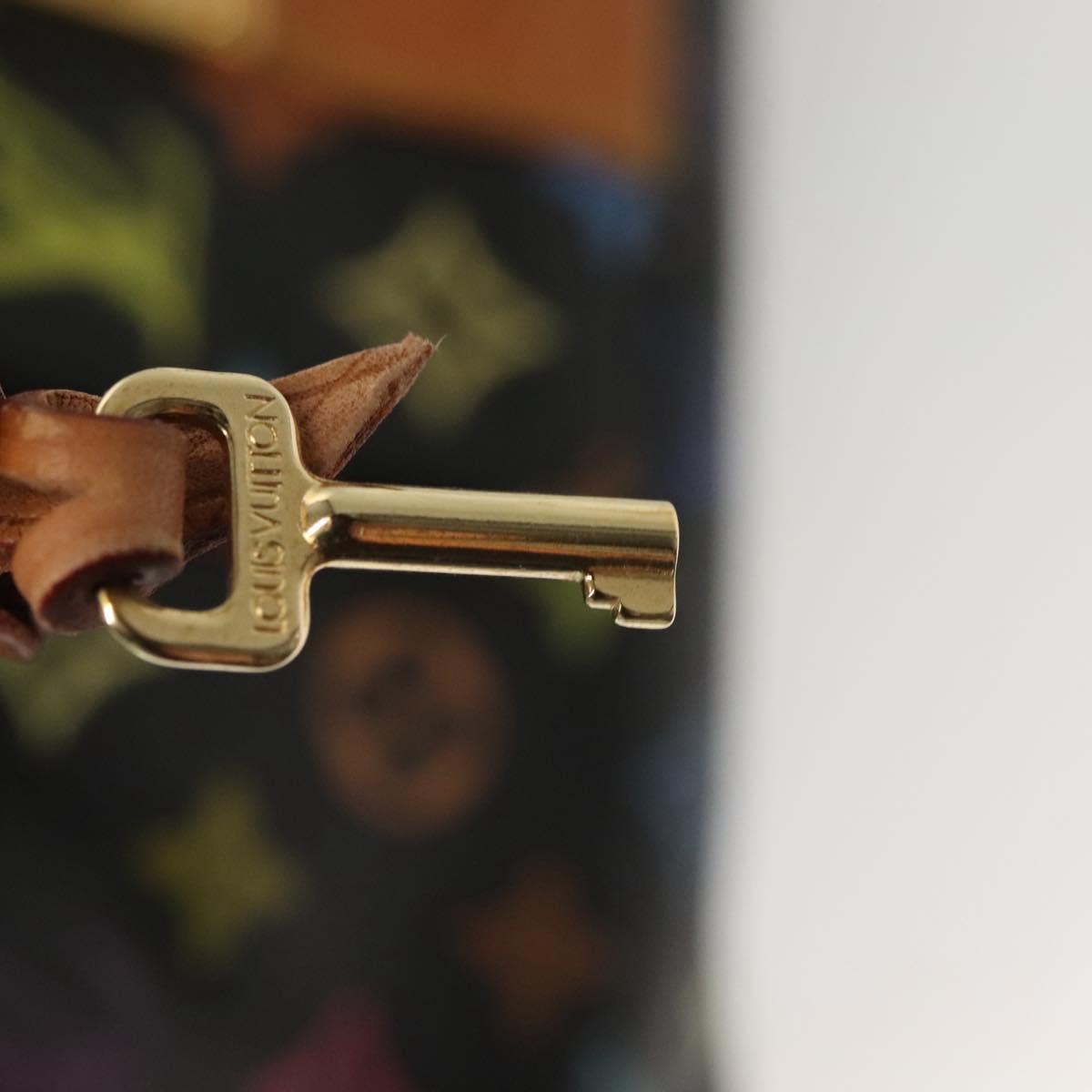 LOUIS VUITTON Monogram Multicolor Speedy 30 Hand Bag Black M92642 LV Auth fm4819