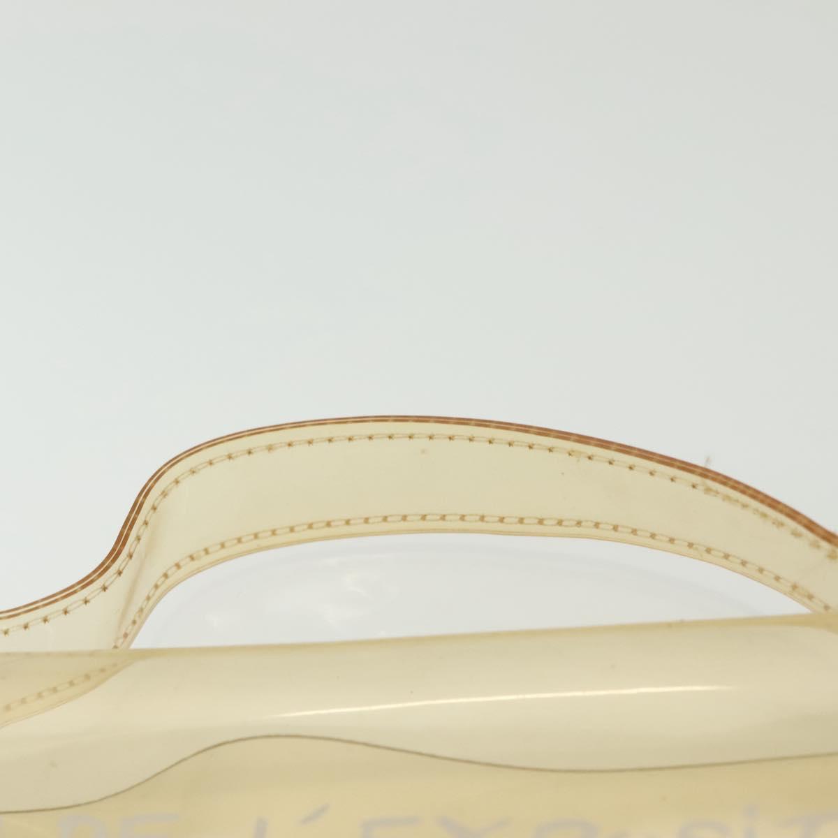 HERMES Vinyl Kelly Hand Bag Vinyl Clear Auth fm4824