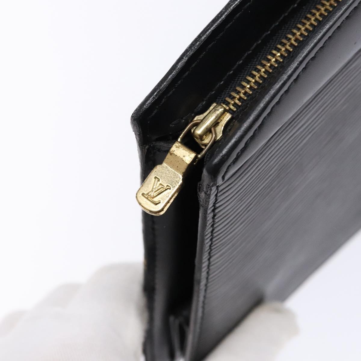 LOUIS VUITTON Epi Trousse Crete Pouch Black M48402 LV Auth fm4830