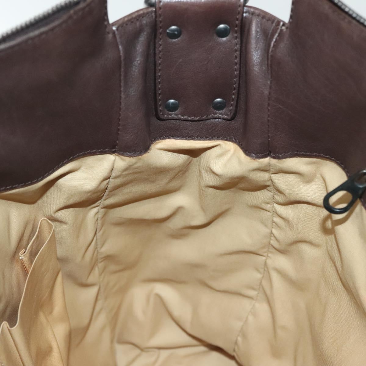 BOTTEGA VENETA INTRECCIATO Shoulder Bag Leather Brown Auth fm4835