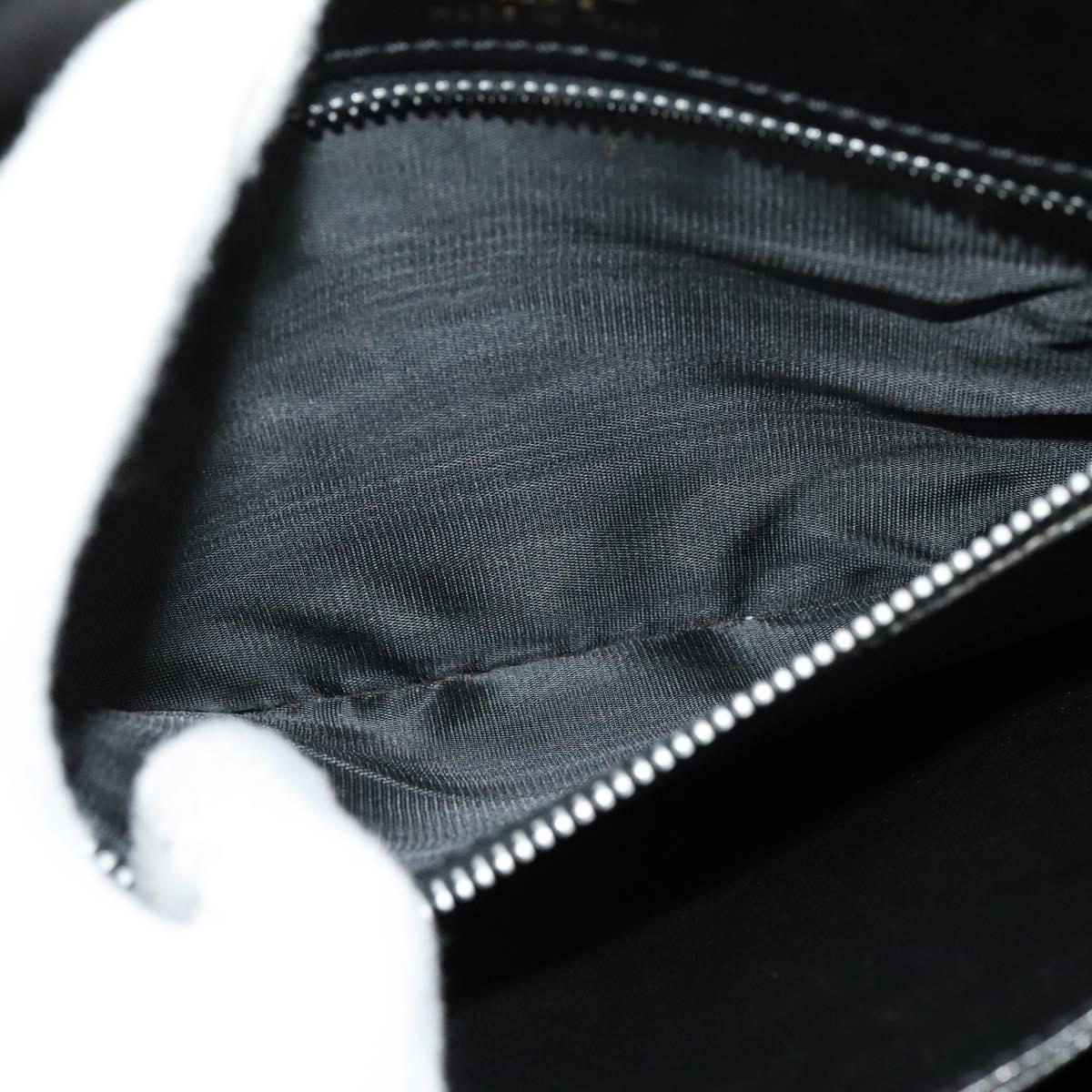 CELINE Shoulder Bag Leather Black Gold Auth fm4838