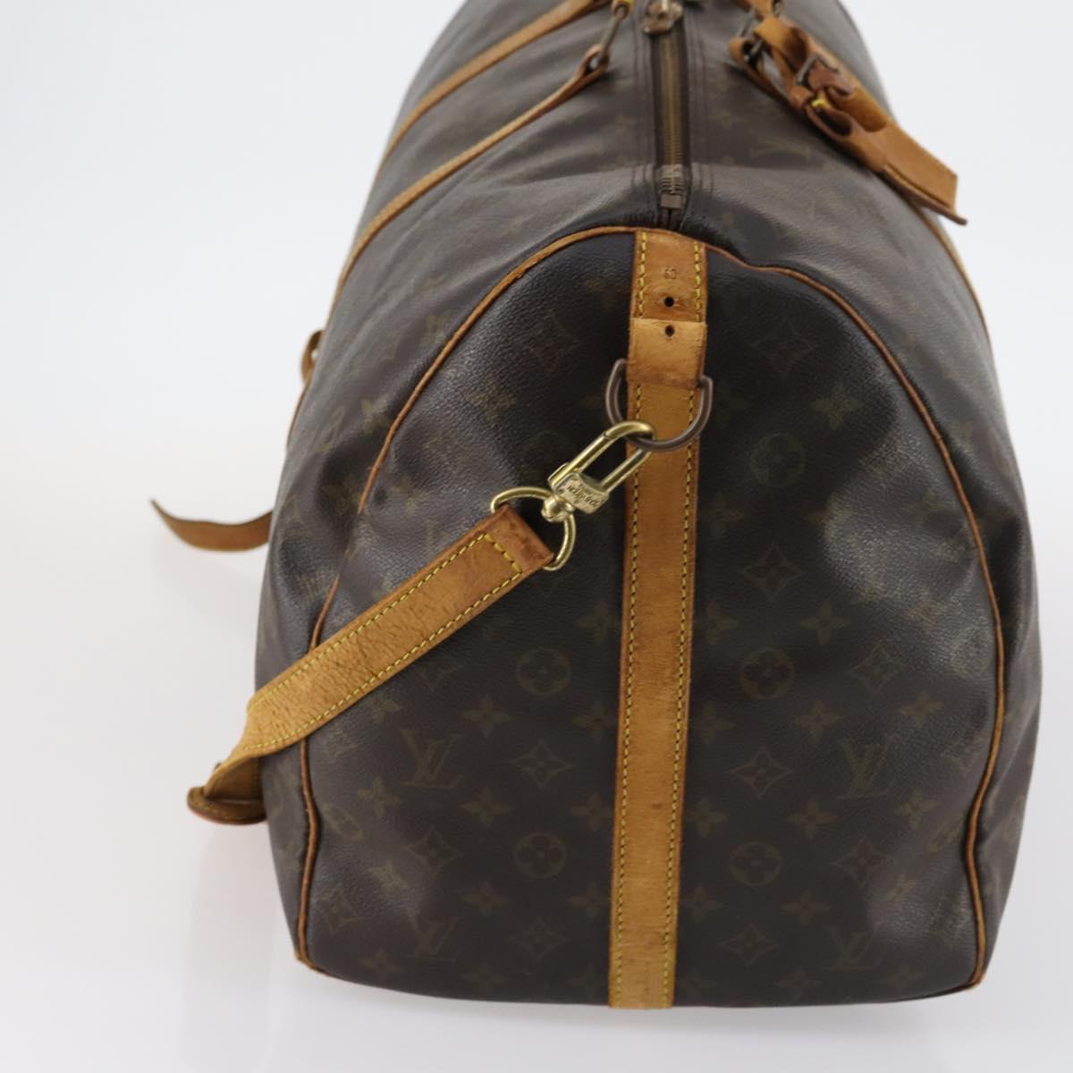 LOUIS VUITTON Monogram Keepall Bandouliere 60 Boston Bag M41412 LV Auth fm4855