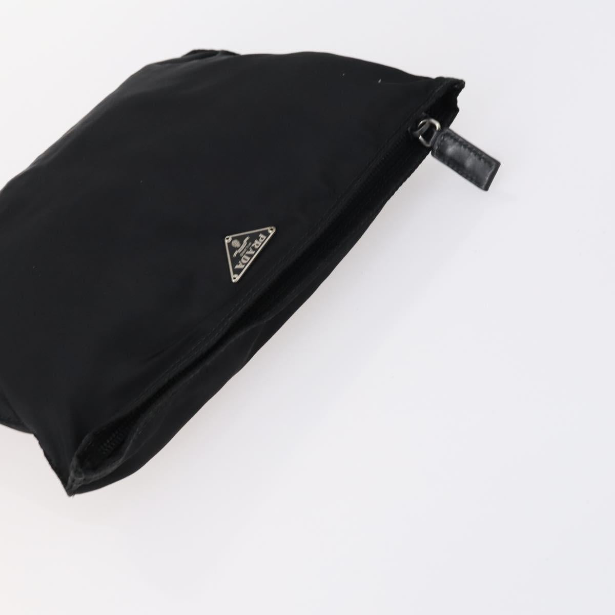 PRADA Pouch Nylon 4Set Black Brown Auth fm4859