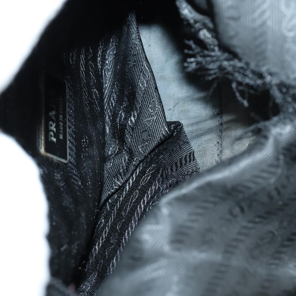 PRADA Pouch Nylon 4Set Black Brown Auth fm4859