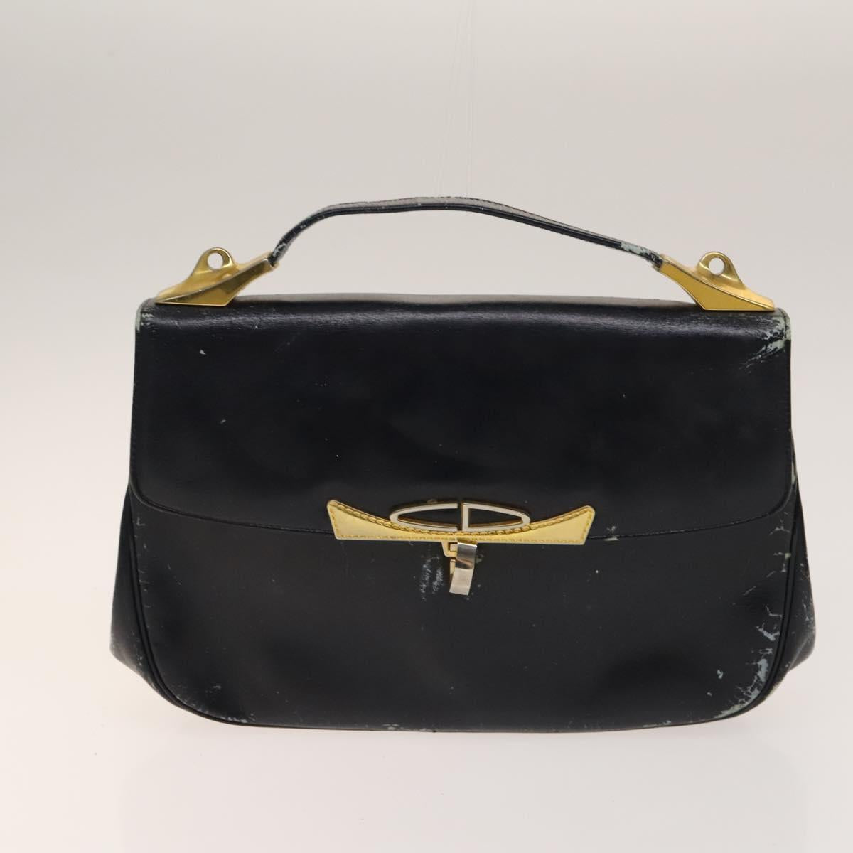 Christian Dior Bag Leather PVC 3Set Khaki Brown Auth fm4860