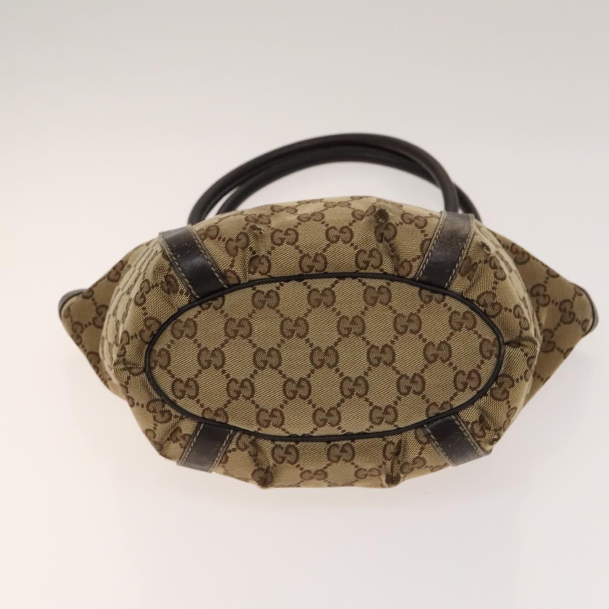 GUCCI GG Canvas Web Sherry Line Backpack Leather 3Set Beige Green Auth fm4862