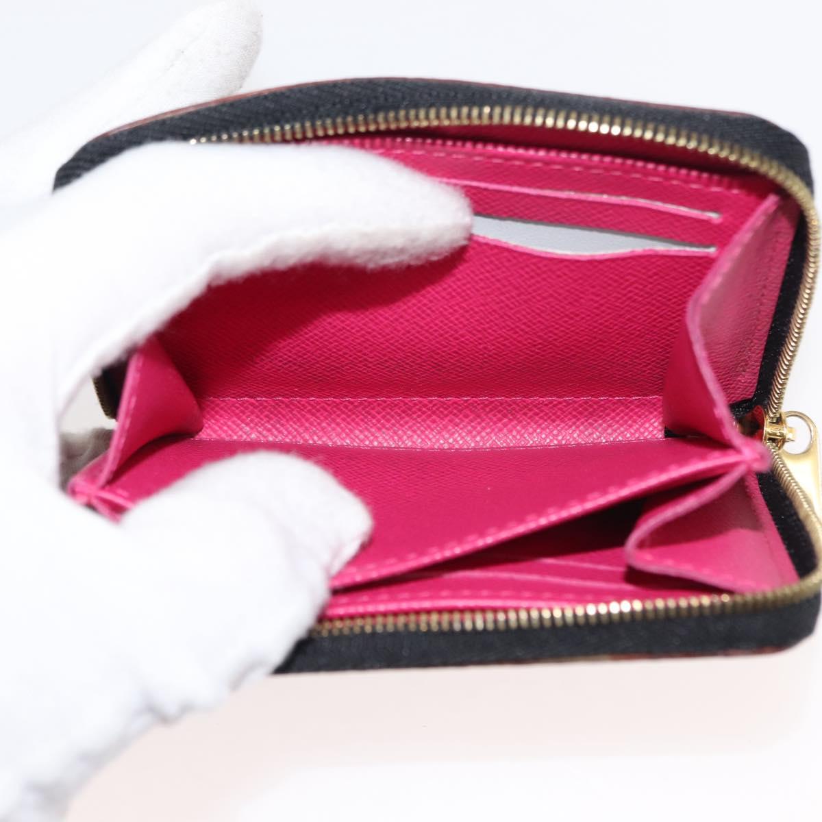 LOUIS VUITTON Monogram Multicolor Zippy Coin Purse Black M93740 LV Auth fm4871
