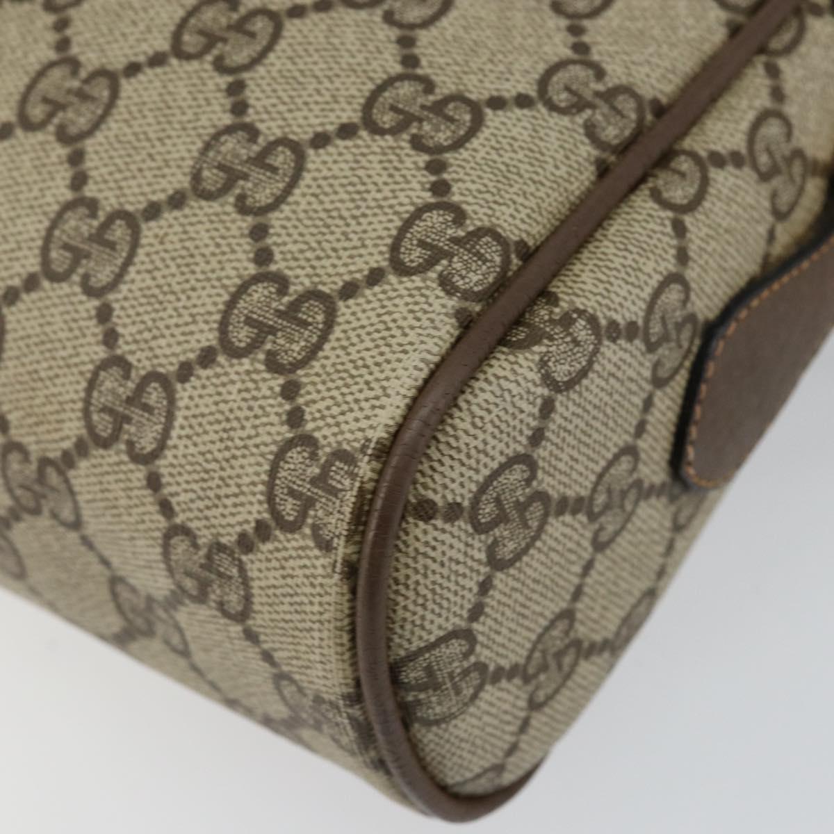 GUCCI GG Supreme Web Sherry Line Bag PVC Beige Gold 98 02 005 Auth fm4874