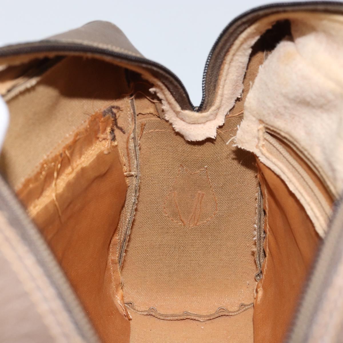 GUCCI GG Supreme Web Sherry Line Bag PVC Beige Gold 98 02 005 Auth fm4874