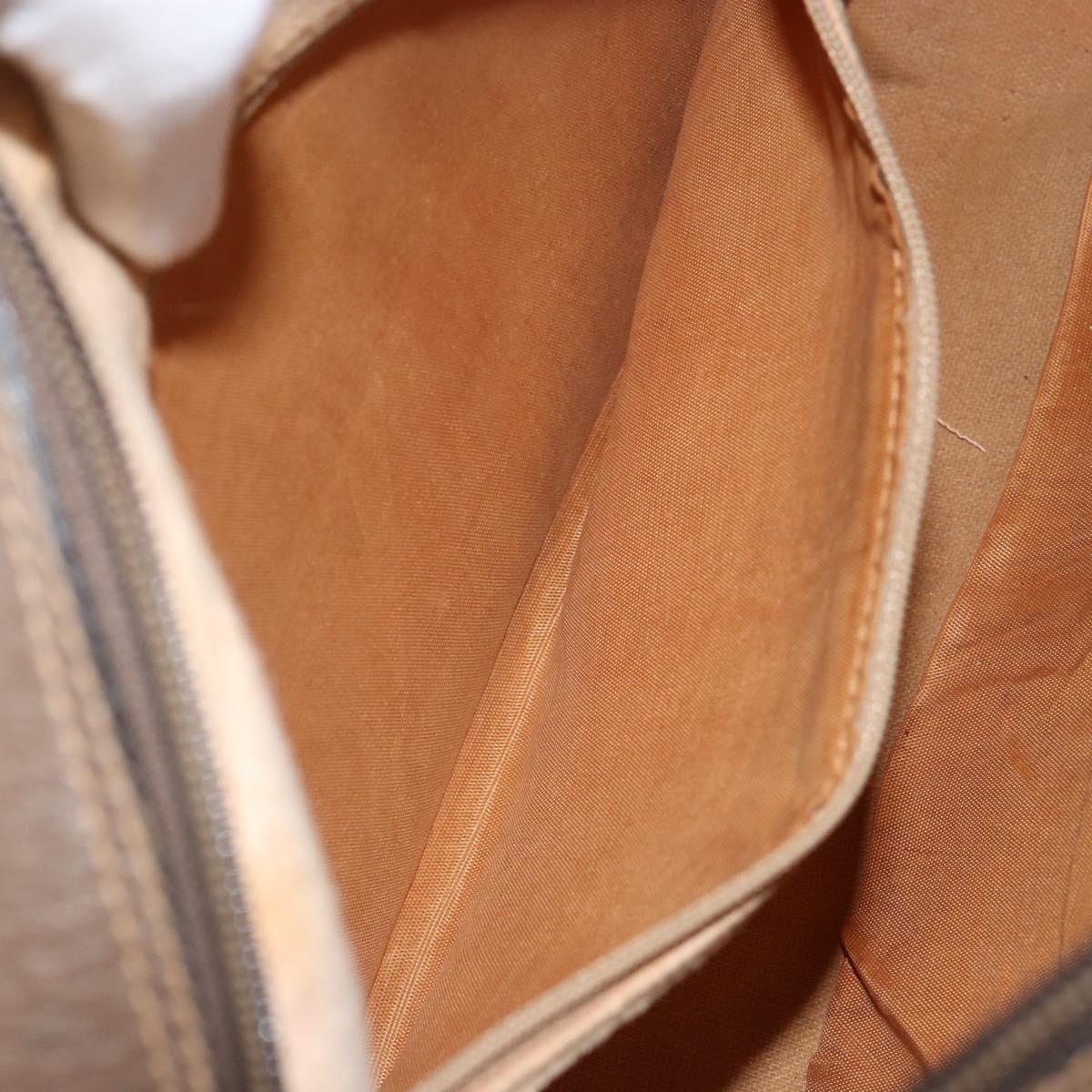 GUCCI GG Supreme Web Sherry Line Bag PVC Beige Gold 98 02 005 Auth fm4874