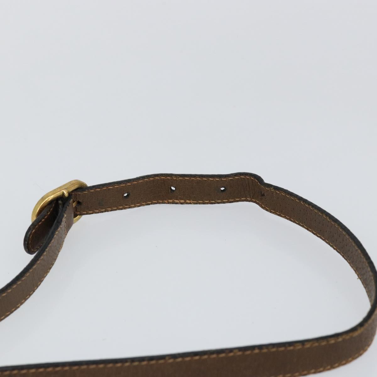 GUCCI GG Supreme Web Sherry Line Bag PVC Beige Gold 98 02 005 Auth fm4874