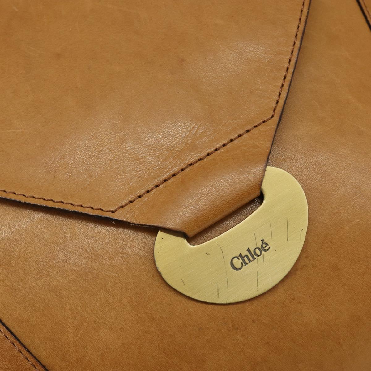 Chloe Shoulder Bag Leather Beige Auth fm4877
