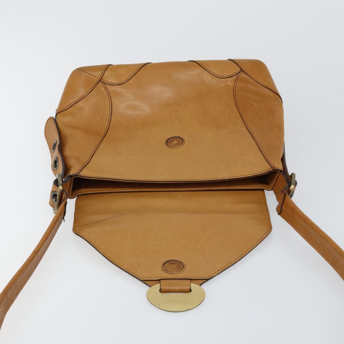 Chloe Shoulder Bag Leather Beige Auth fm4877