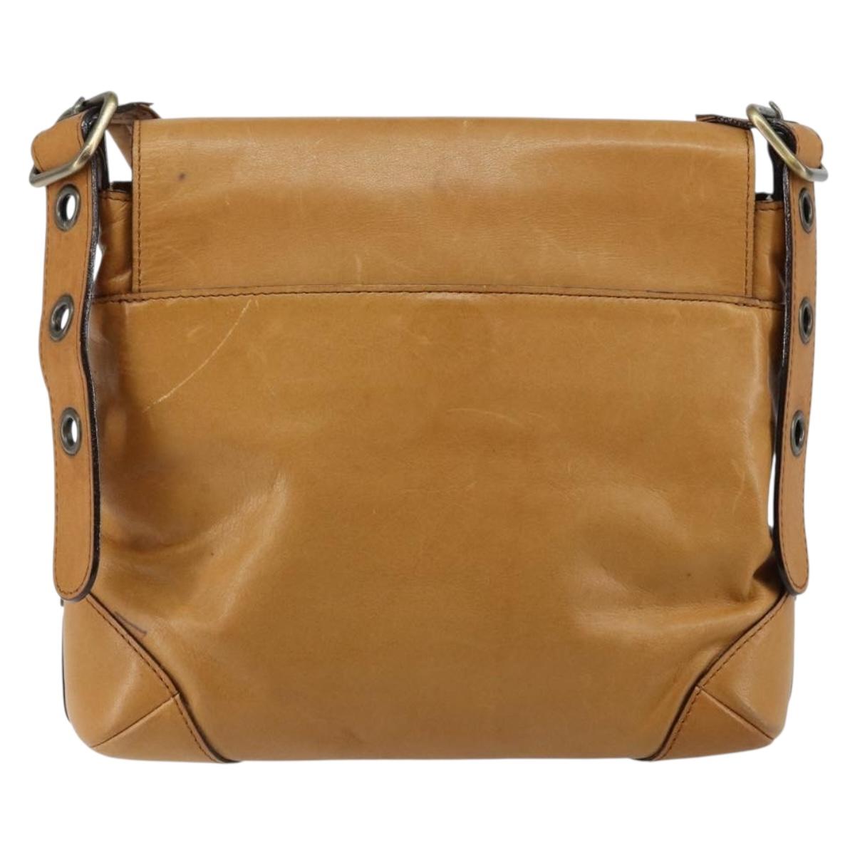 Chloe Shoulder Bag Leather Beige Auth fm4877