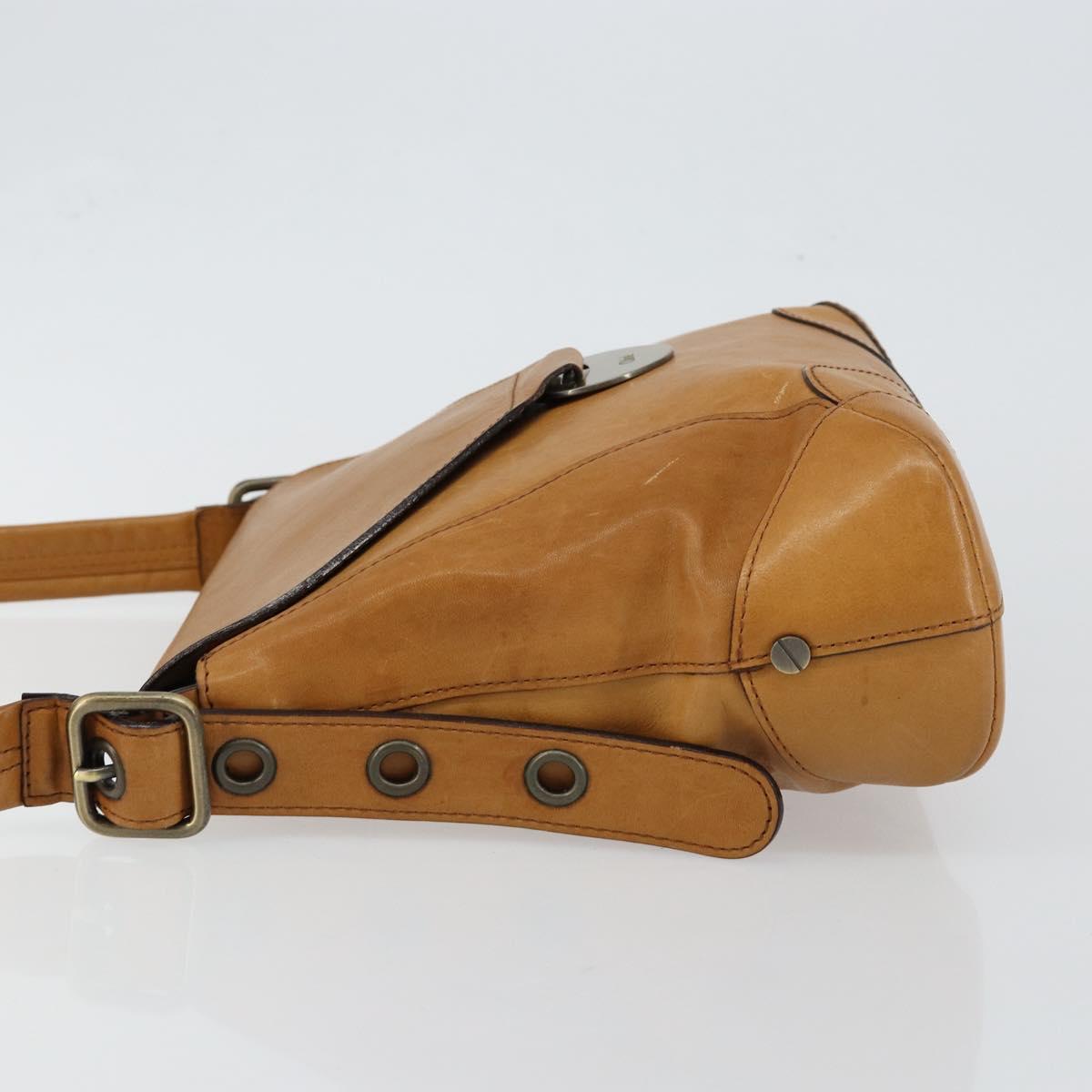 Chloe Shoulder Bag Leather Beige Auth fm4877