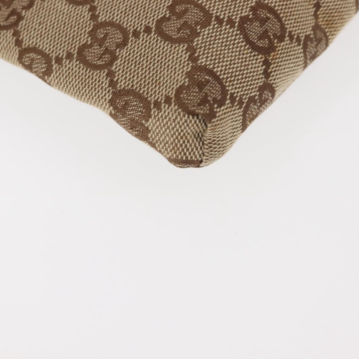 GUCCI GG Supreme Waist bag PVC Beige Silver 28566 Auth fm4878