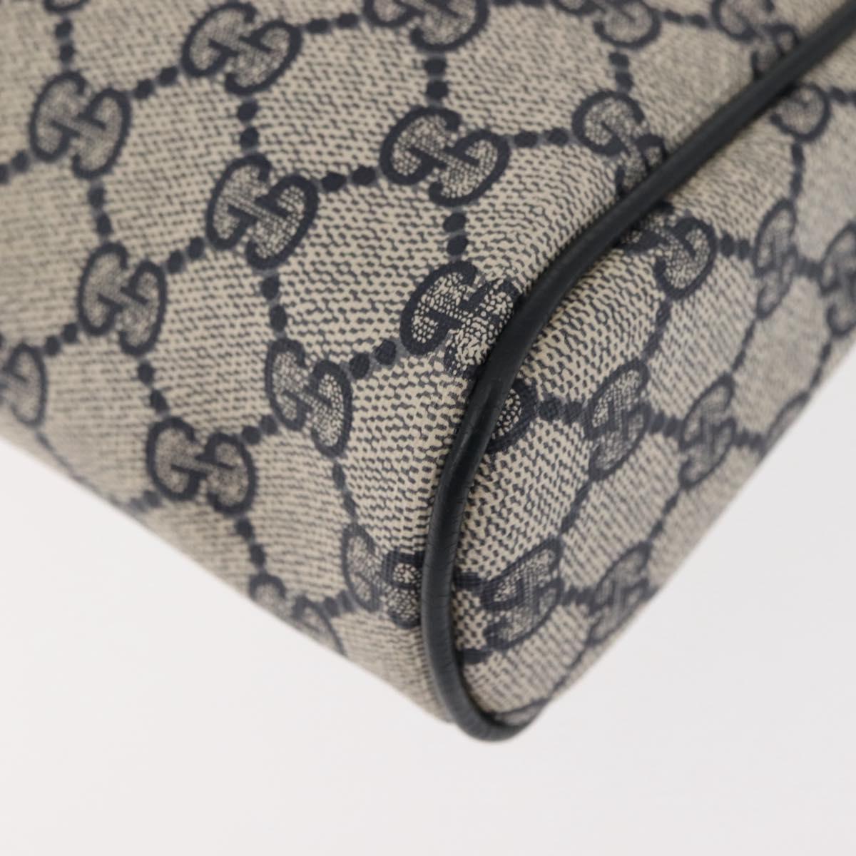 GUCCI GG Supreme Sherry Line Clutch Bag Red Navy 63 01 012 Auth fm4879