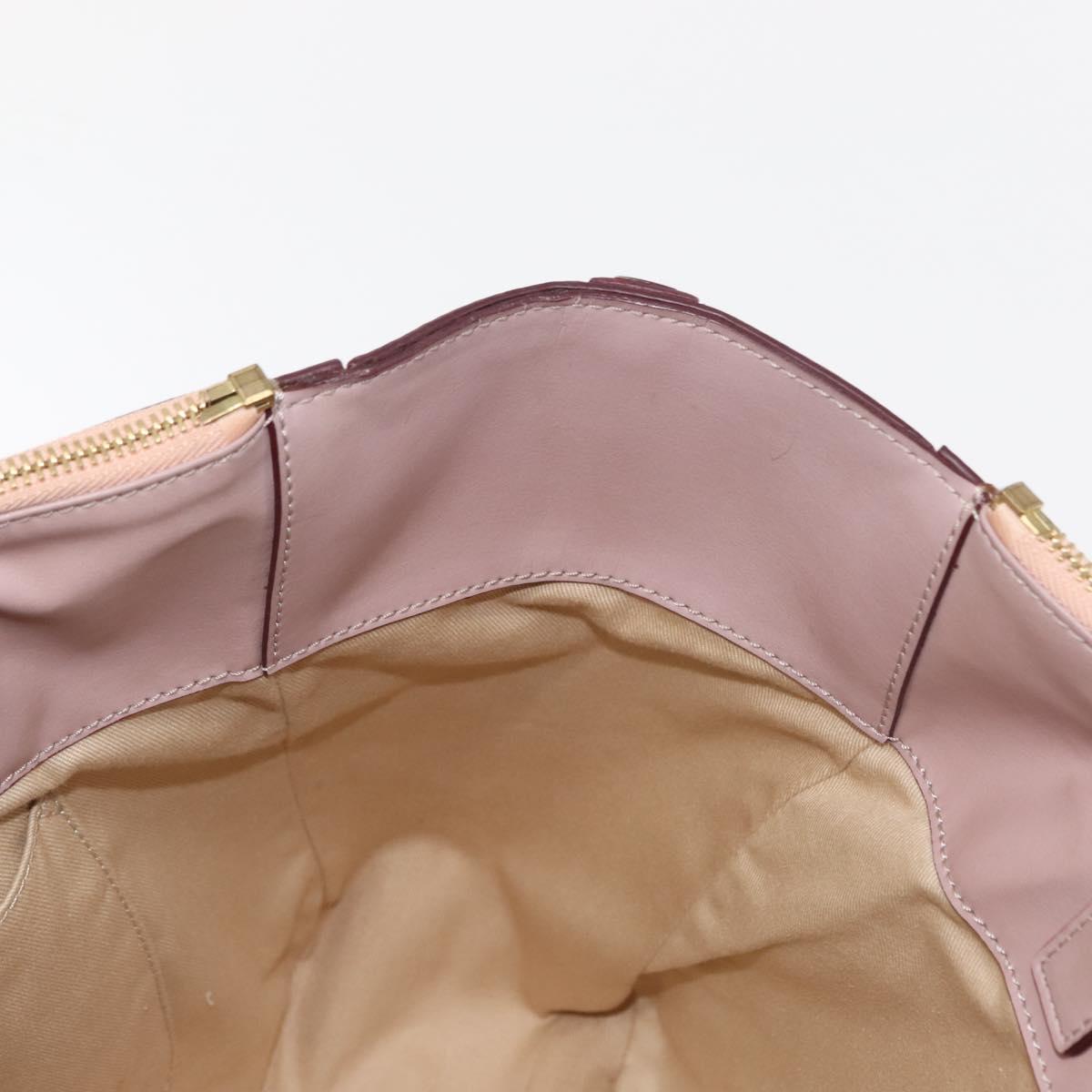 Chloe Tote Bag Leather Pink Gold Auth fm4880