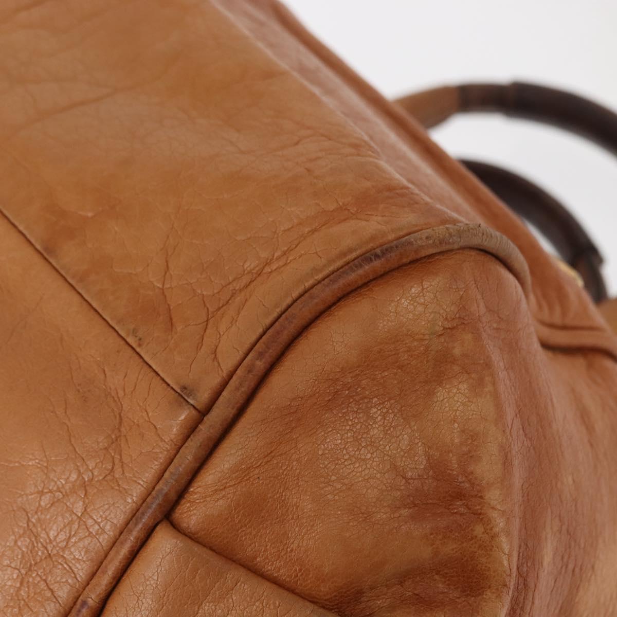 Chloe Etel Hand Bag Leather 2way Beige Gold Auth fm4883