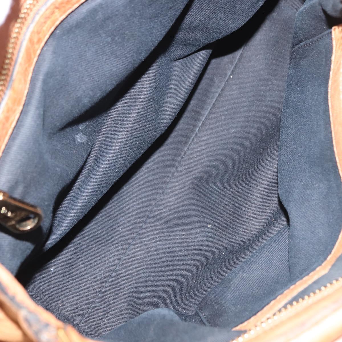 Chloe Etel Hand Bag Leather 2way Beige Gold Auth fm4883