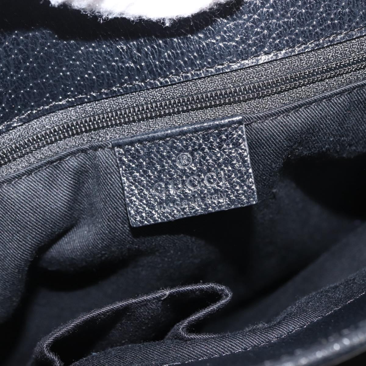 GUCCI GG Canvas Tote Bag Black Gold 120836 Auth fm4884