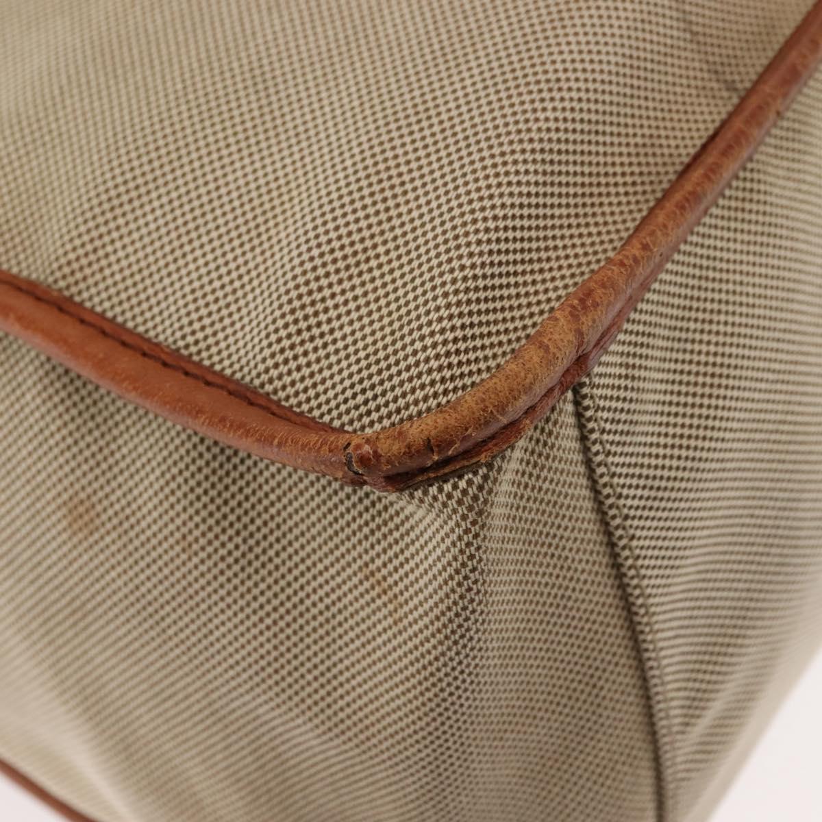 Chloe Harley Tote Bag Canvas Leather Beige Gold Auth fm4886