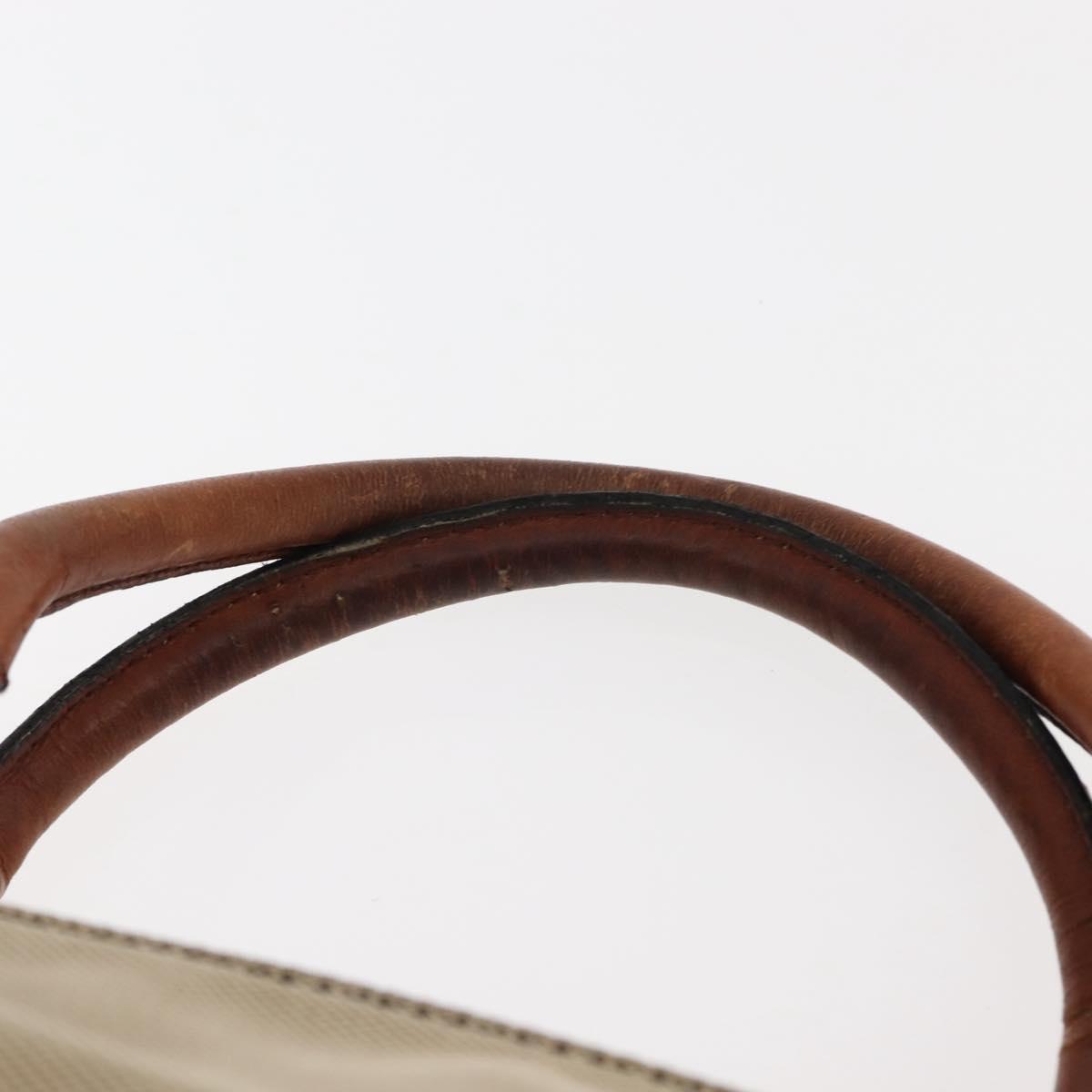 Chloe Harley Tote Bag Canvas Leather Beige Gold Auth fm4886