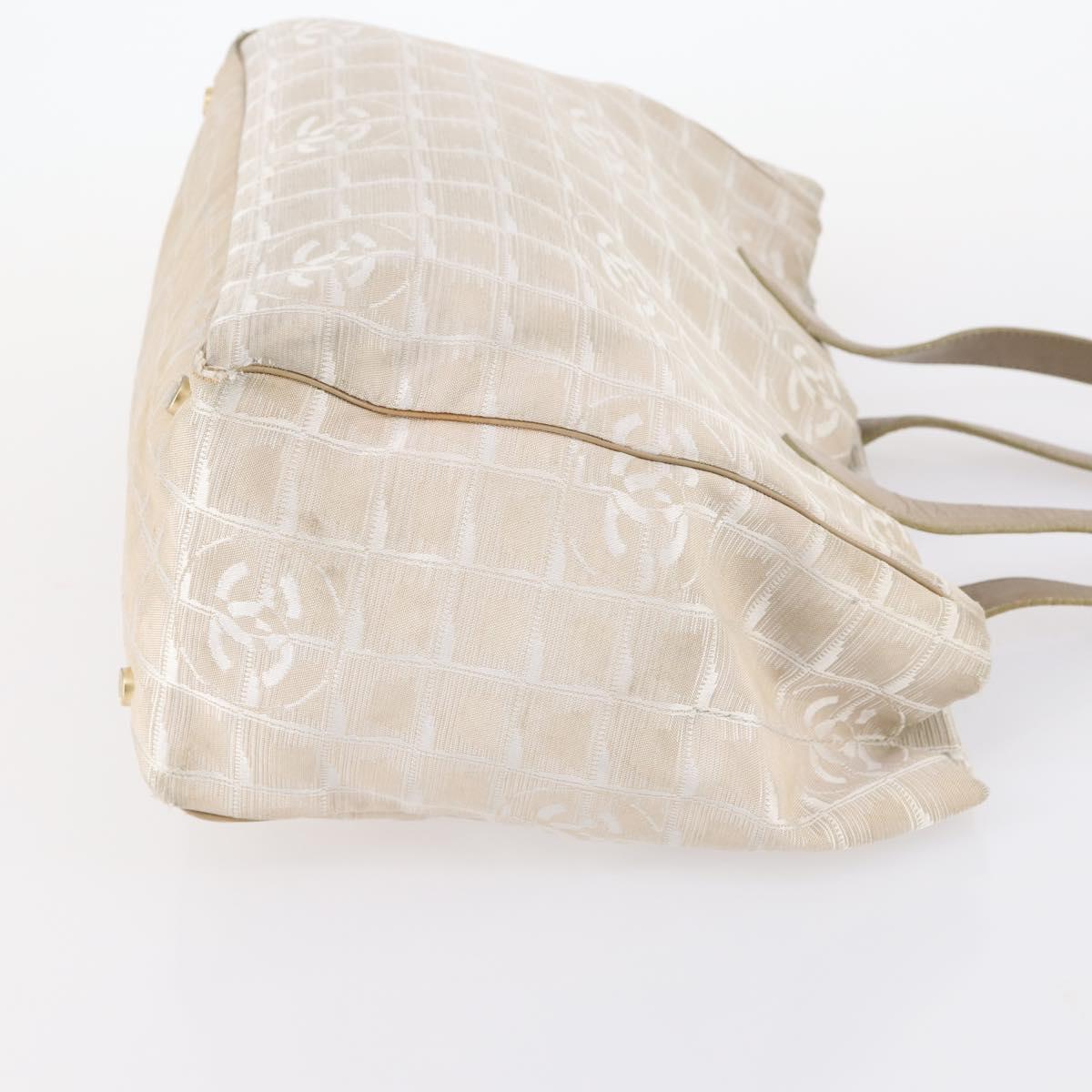 CHANEL New Travel Line Tote Bag Nylon 2Set Pink Black CC Auth fm4888