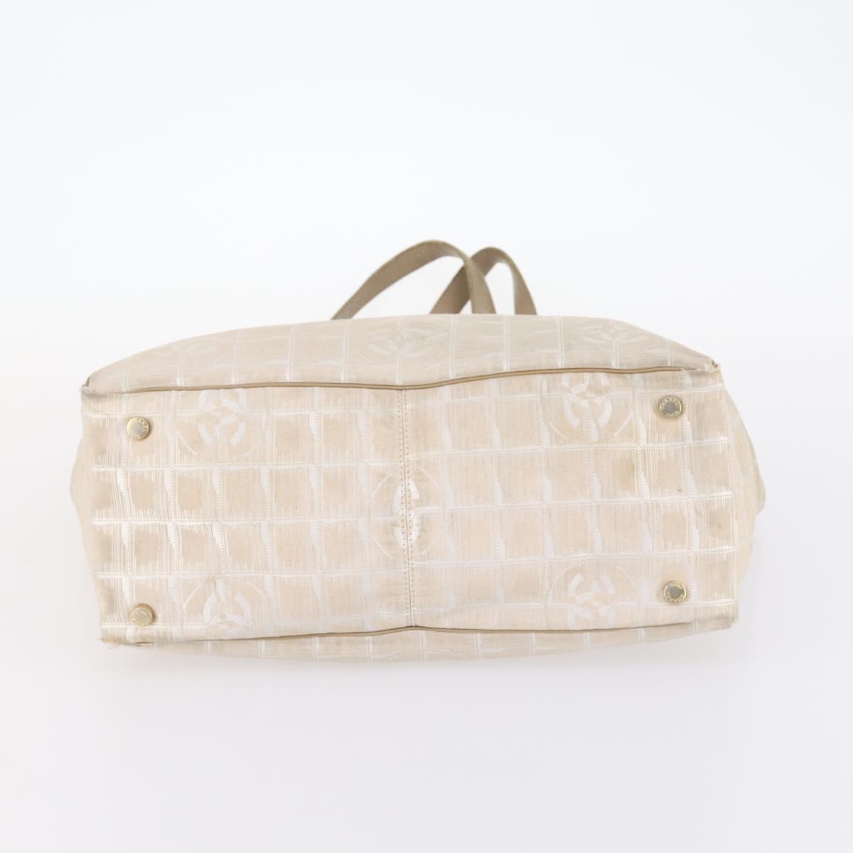 CHANEL New Travel Line Tote Bag Nylon 2Set Pink Black CC Auth fm4888