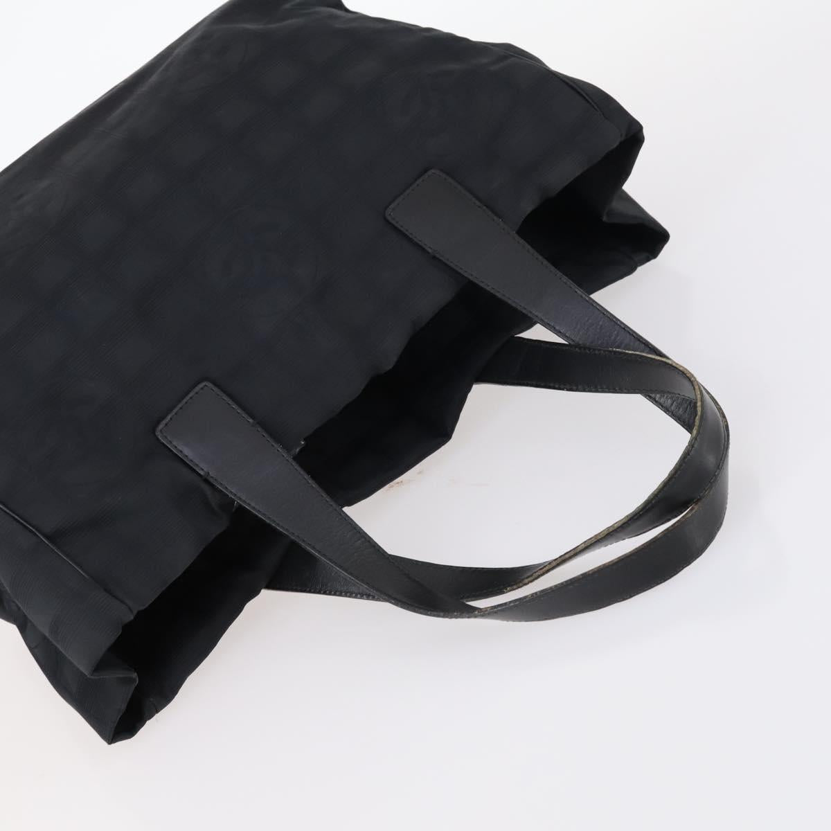 CHANEL New Travel Line Tote Bag Nylon 2Set Pink Black CC Auth fm4888