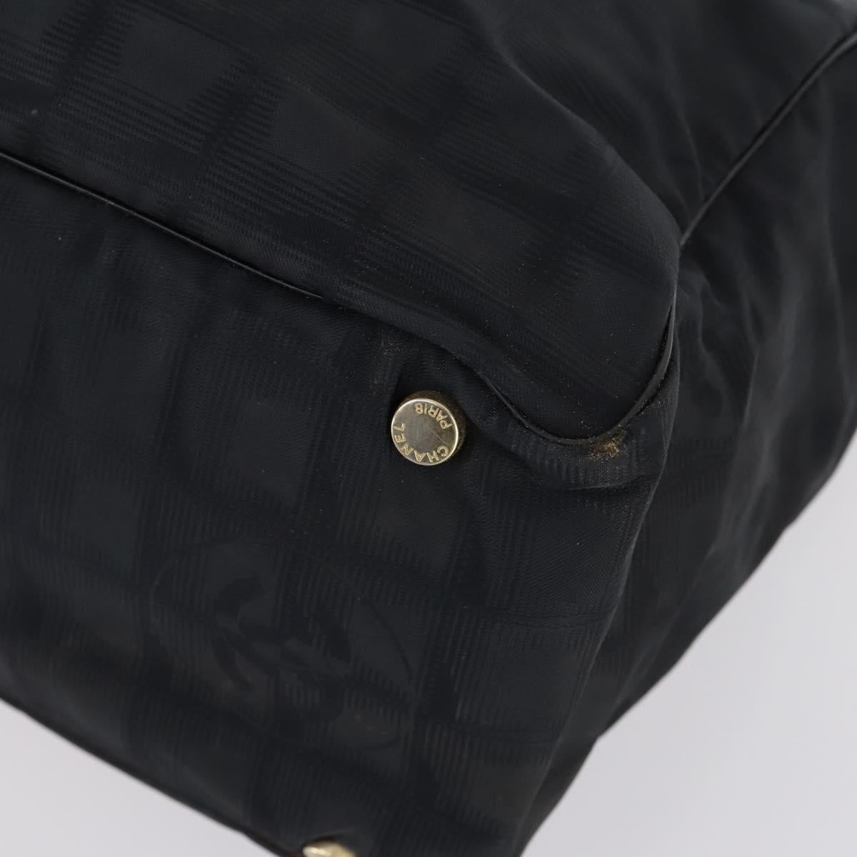 CHANEL New Travel Line Tote Bag Nylon 2Set Pink Black CC Auth fm4888