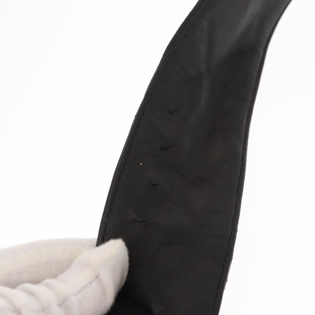 CHANEL Matelasse Shoulder Bag Lamb Skin Dark Brown Gold CC Auth fm4906