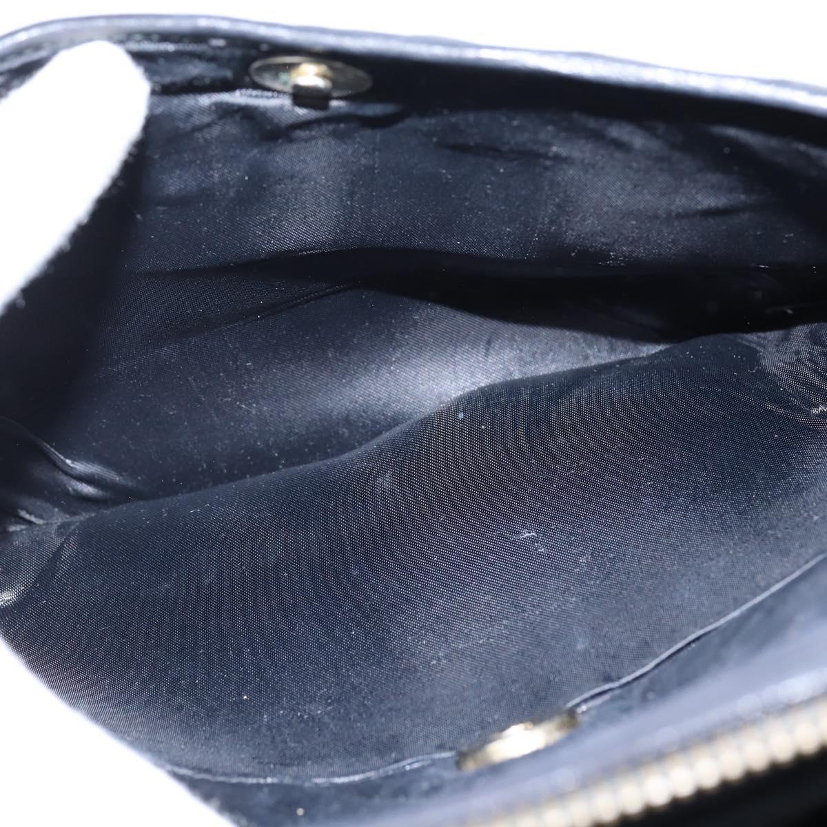 CHANEL Shoulder Bag Shoulder Bag Lamb Skin Black Gold CC Auth fm4907