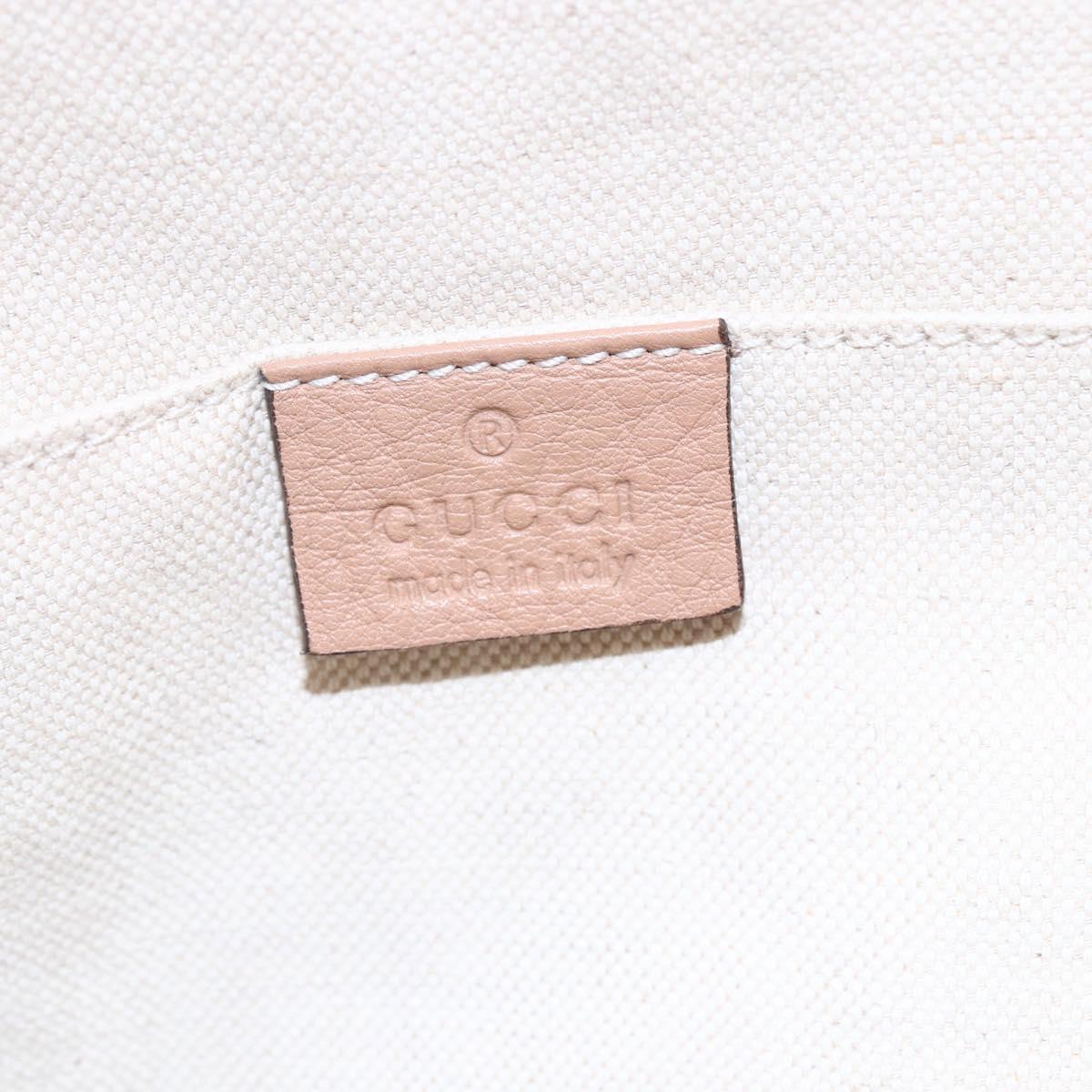 GUCCI Bamboo Backpack Leather Beige Gold 370833 Auth fm4914