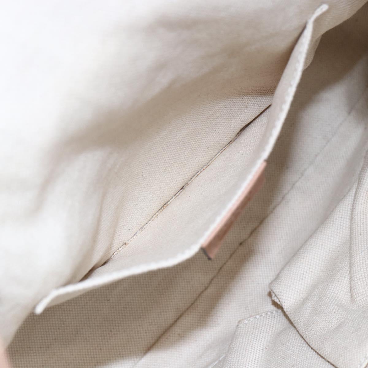 GUCCI Bamboo Backpack Leather Beige Gold 370833 Auth fm4914