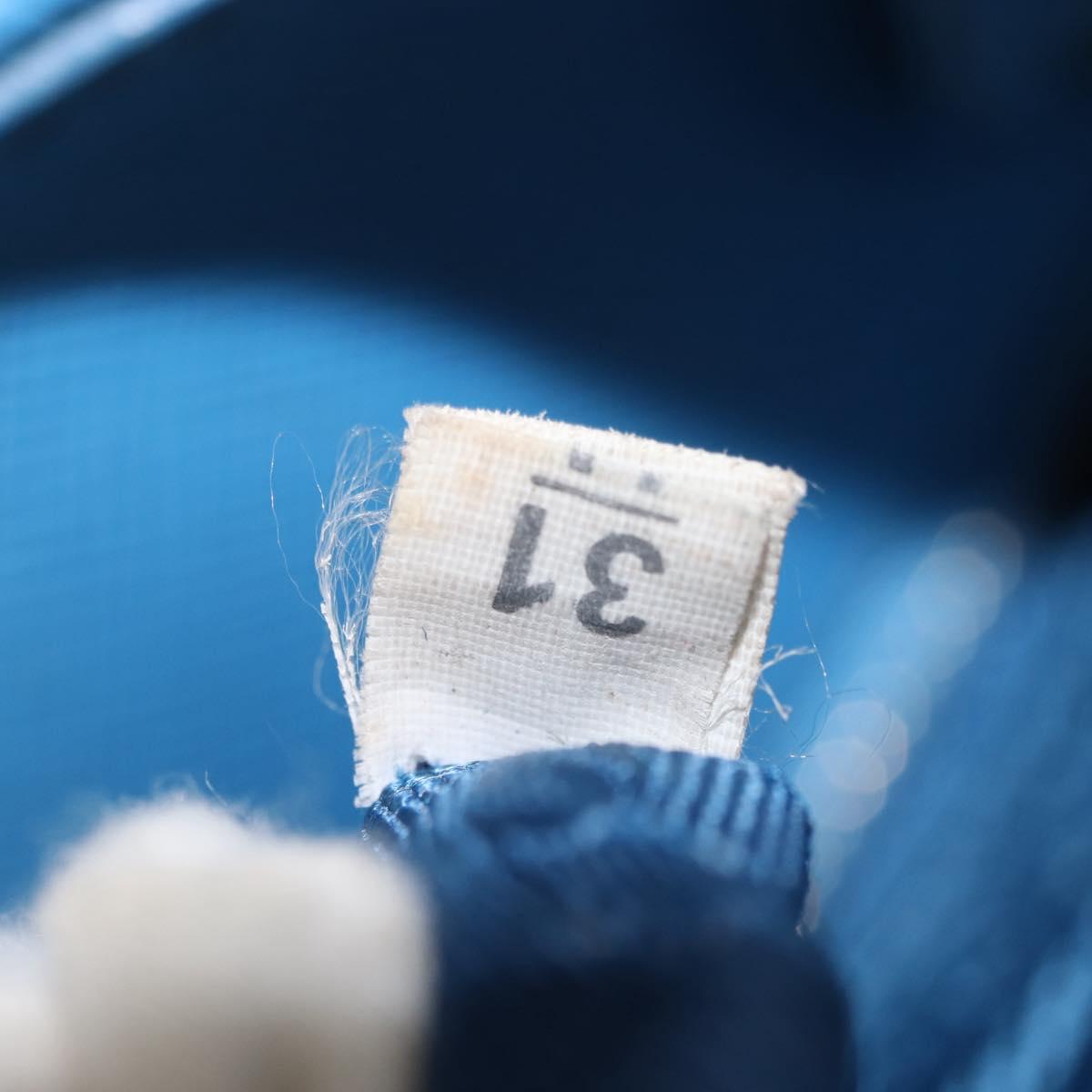 PRADA Hand Bag Safiano leather Blue Gold Auth fm4916