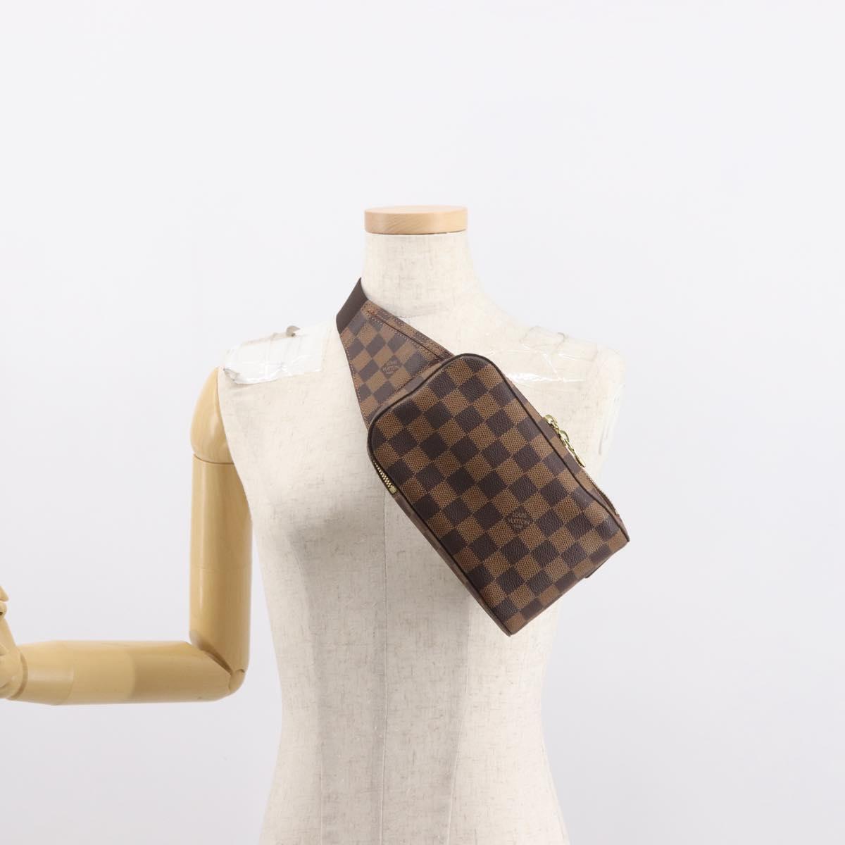 LOUIS VUITTON Damier Ebene Geronimos Shoulder Bag N51994 LV Auth fm4919V