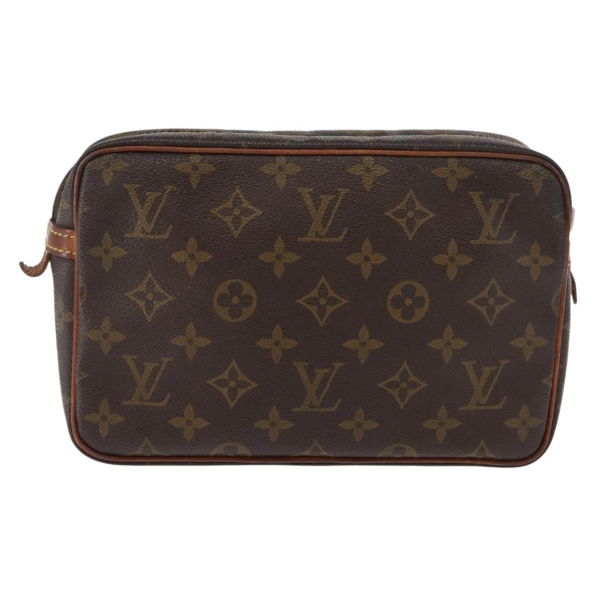LOUIS VUITTON Monogram Compiegne 23 Clutch Bag M51847 LV Auth fm4921