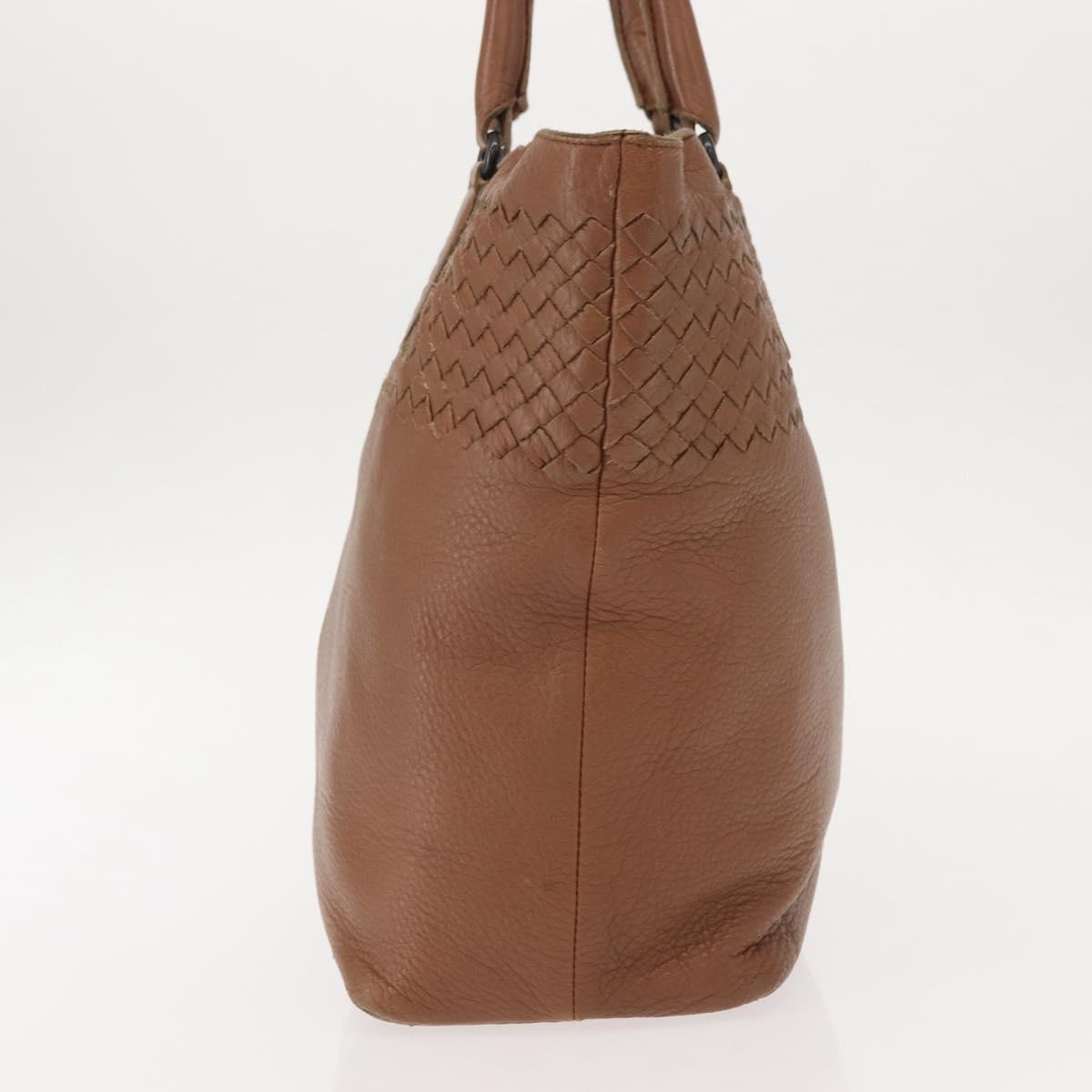 BOTTEGA VENETA INTRECCIATO Tote Bag Leather Brown Auth fm4936
