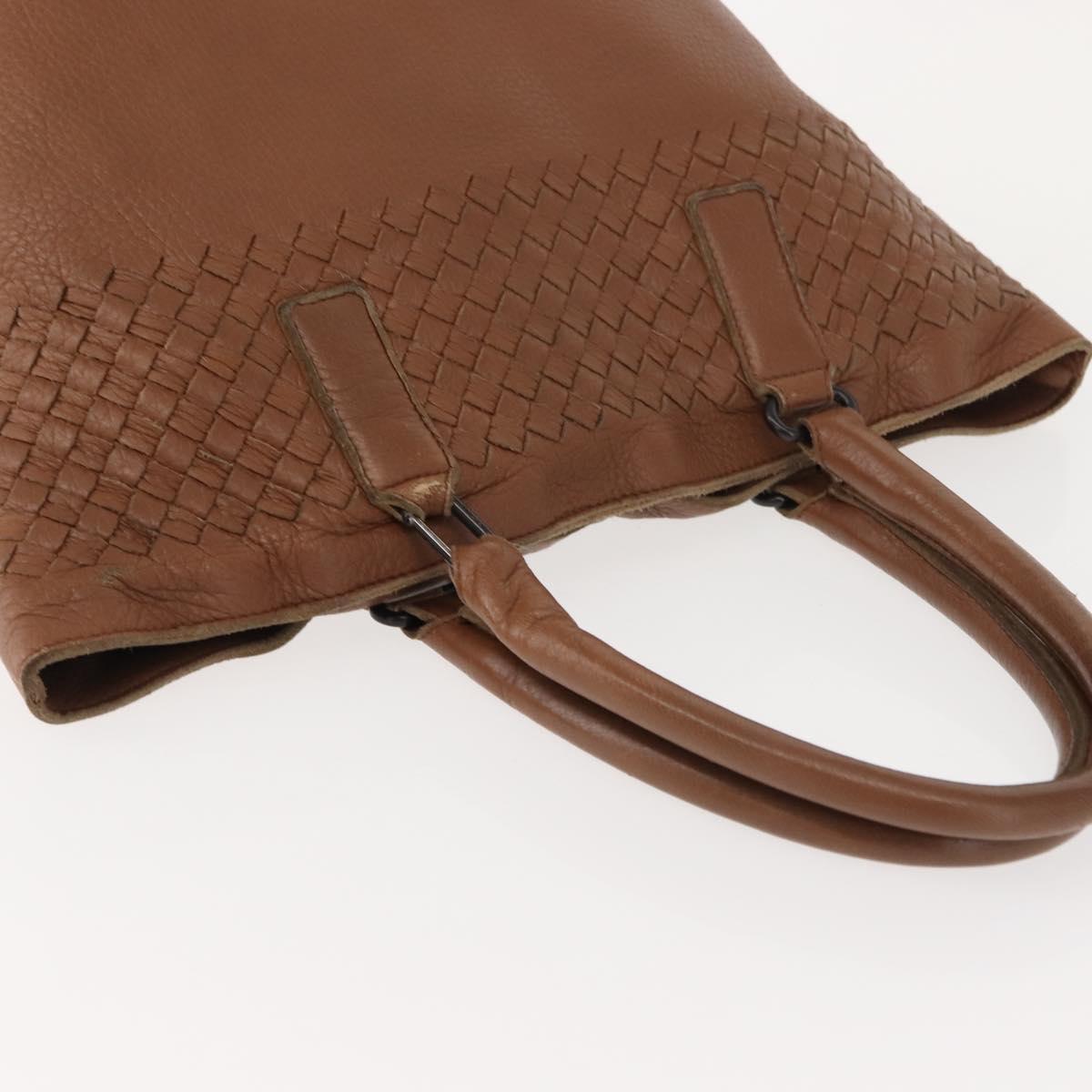 BOTTEGA VENETA INTRECCIATO Tote Bag Leather Brown Auth fm4936A