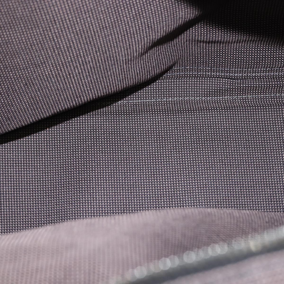 HERMES Her Line MM Hand Bag Canvas Gray Auth fm4937