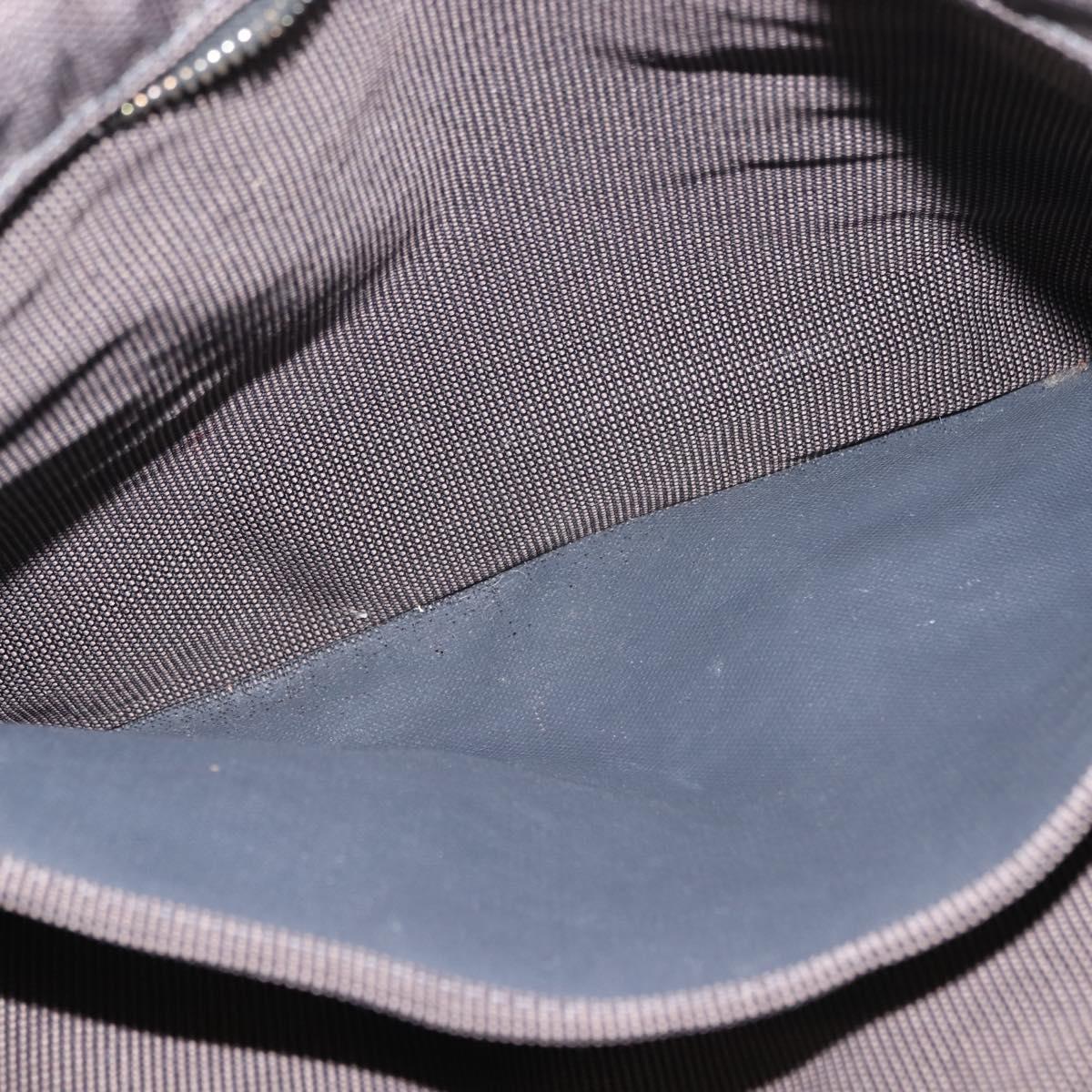 HERMES Her Line MM Hand Bag Canvas Gray Auth fm4937