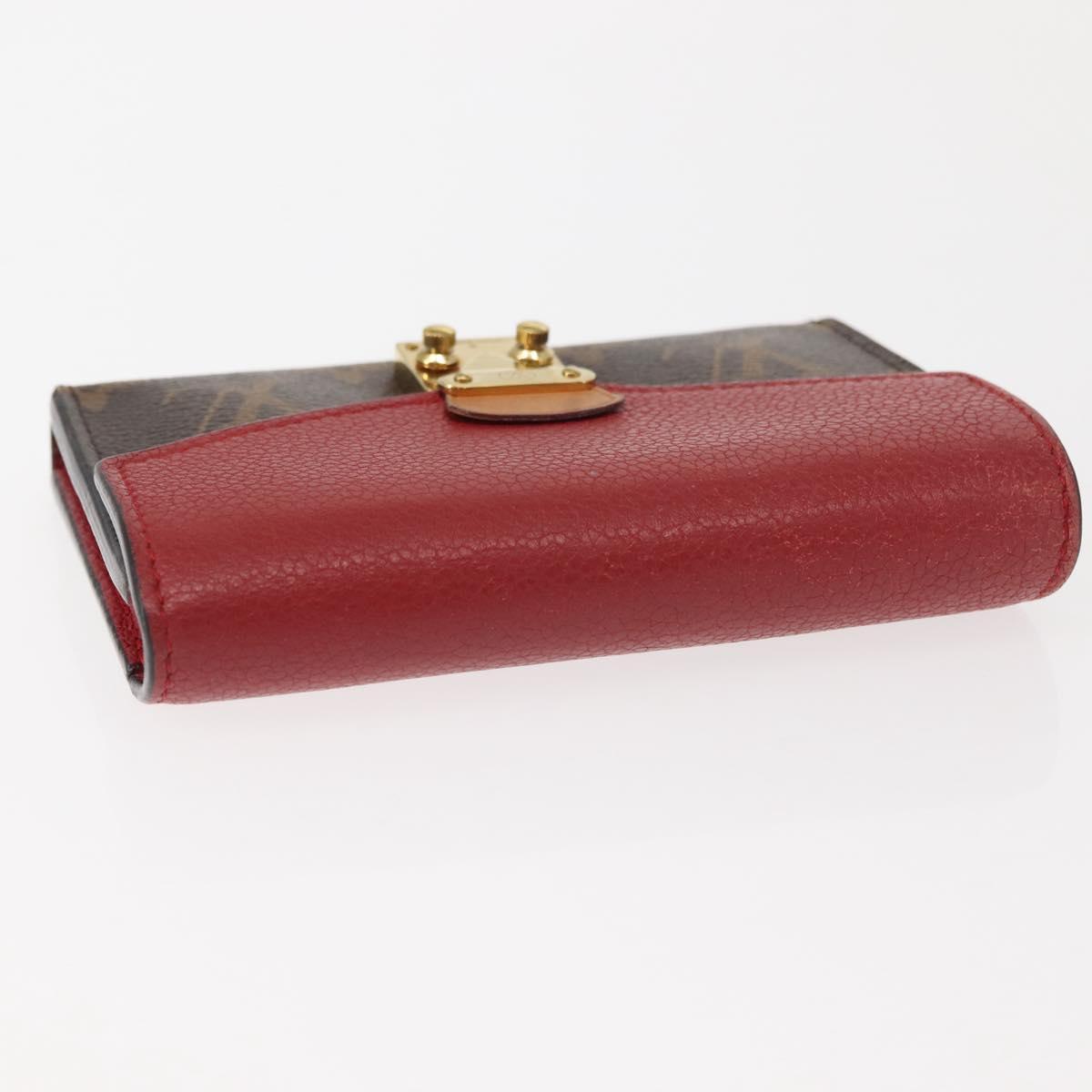 LOUIS VUITTON Monogram Noir Portefeuille Purse Compact Wallet M67478 Auth fm4941