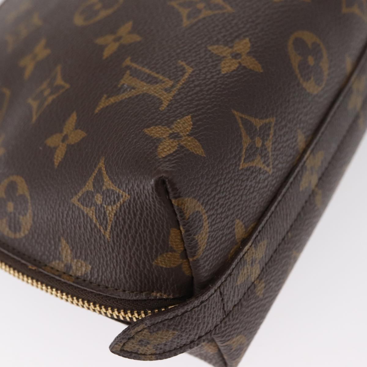 LOUIS VUITTON Monogram Trousse Demi Ronde Cosmetic Pouch M47520 LV Auth fm4949