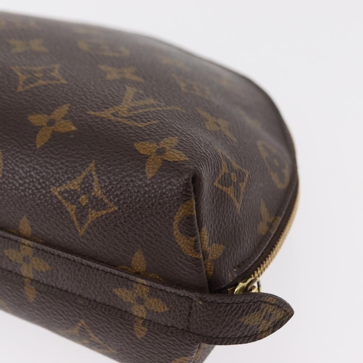 LOUIS VUITTON Monogram Trousse Demi Ronde Cosmetic Pouch M47520 LV Auth fm4949