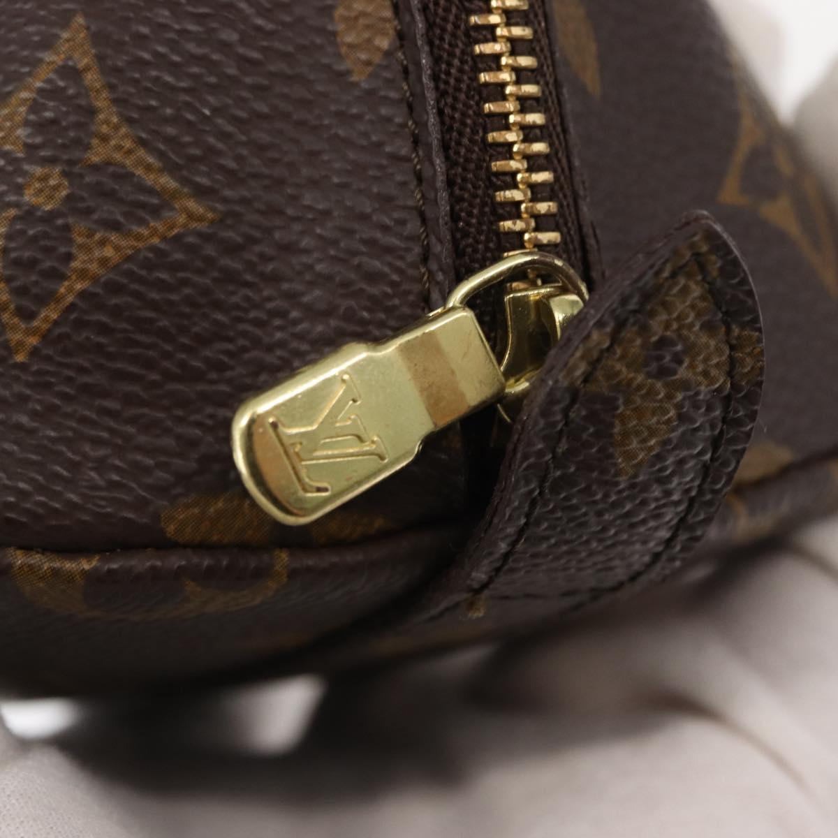 LOUIS VUITTON Monogram Trousse Demi Ronde Cosmetic Pouch M47520 LV Auth fm4949